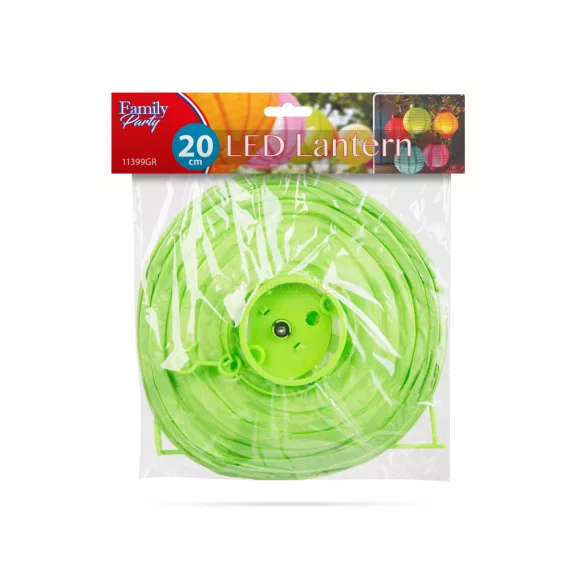 LED-es lampion - 1 LED - Zöld - 2 x AAA