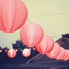 LED-es lampion - 1 LED - Piros - 2 x AAA