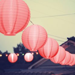 LED-es lampion - 1 LED - Piros - 2 x AAA