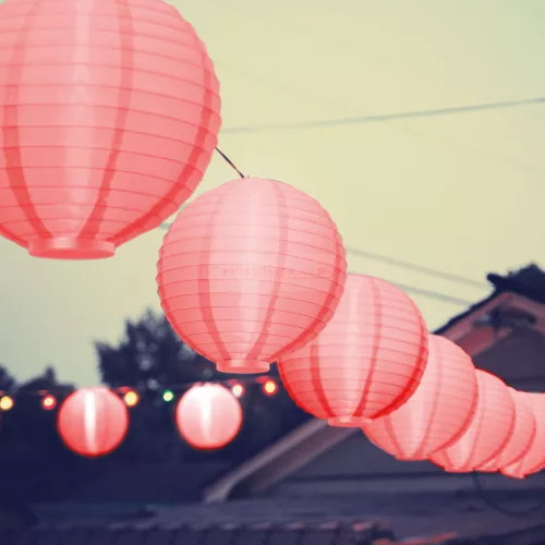 LED-es lampion - 1 LED - Piros - 2 x AAA