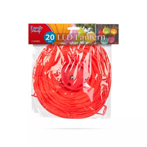 LED-es lampion - 1 LED - Piros - 2 x AAA