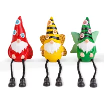   Szolár manók lábbal - 3 féle - 3 melegfehér LED - 13,5 cm