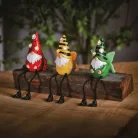 Szolár manók lábbal - 3 féle - 3 melegfehér LED - 13,5 cm