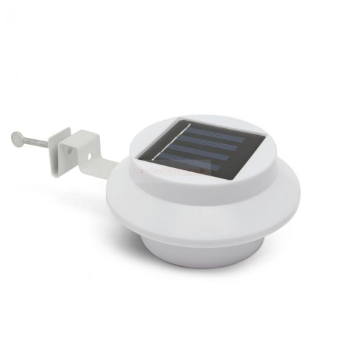 Napelemes led lámpa ereszcsatornára/kerítésre fehér