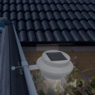 Napelemes led lámpa ereszcsatornára/kerítésre fehér