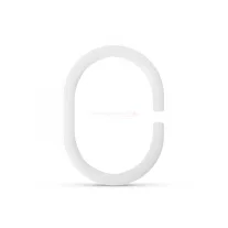 Zuhanyfüggöny-karika - műanyag, ovális - 12 db / csomag