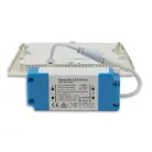 LED panel, 9W, szögletes, káprázás mentes, fehér, melegfehér, dimmelhető
