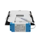 LED panel, 9W, szögletes, káprázás mentes, fekete, melegfehér, dimmelhető