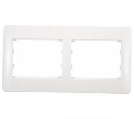 Rhyme vízszintes kettes keret Fehér metál