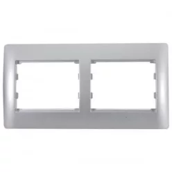 Rhyme vízszintes kettes keret Szürke metál