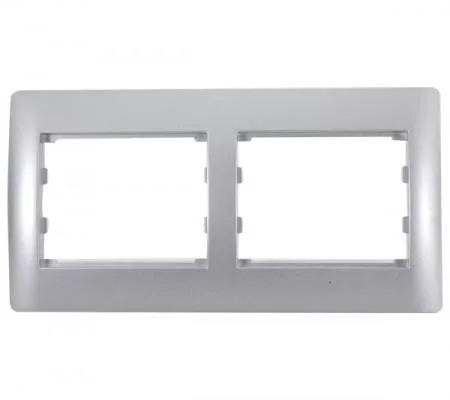 Rhyme vízszintes kettes keret Szürke metál