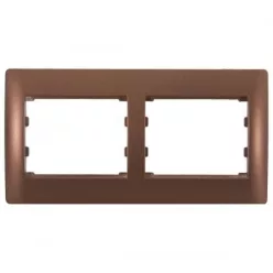 Rhyme vízszintes kettes keret Kávé metál