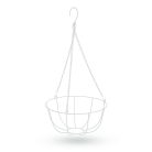 Akasztható fém kosár - virágcserépek rögzítéséhez - 25 cm - fehér