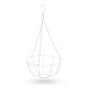 Akasztható fém kosár - virágcserépek rögzítéséhez - 25 cm - fehér