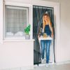 Szúnyogháló függöny ajtóra- fekete 4db 28,5x220 cm