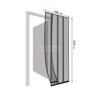 Szúnyogháló függöny ajtóra- fekete 4db 28,5x220 cm