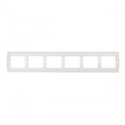 Rhyme vízszintes hatos keret Fehér metál