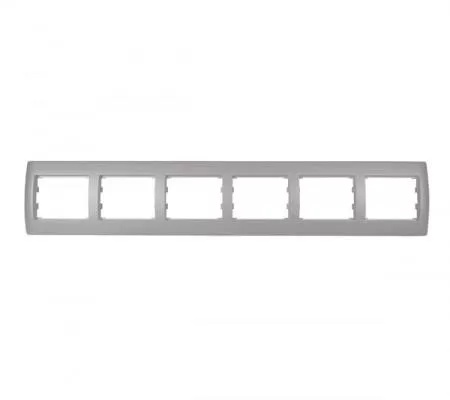 Rhyme vízszintes hatos keret Szürke metál
