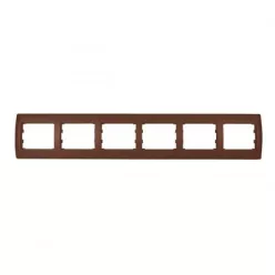 Rhyme vízszintes hatos keret Kávé metál