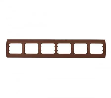 Rhyme vízszintes hatos keret Kávé metál