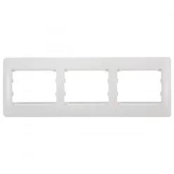 Rhyme vízszintes hármas keret Fehér metál