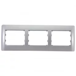 Rhyme vízszintes hármas keret Szürke metál