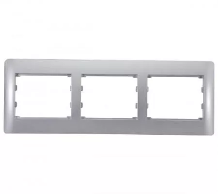 Rhyme vízszintes hármas keret Szürke metál