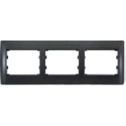 Rhyme vízszintes hármas keret Grafit metál