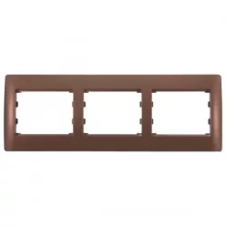 Rhyme vízszintes hármas keret Kávé metál