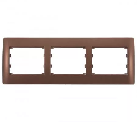 Rhyme vízszintes hármas keret Kávé metál