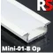 Alumínium profil LED szalaghoz RS mini 01-B opál