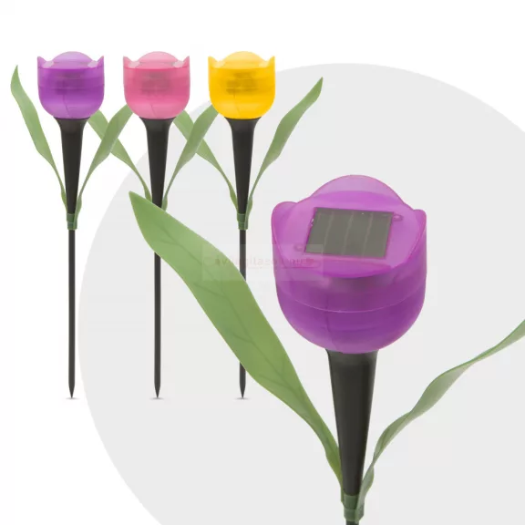 Leszúrható kerti LED tulipánlámpa 30cm