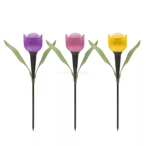 Leszúrható kerti LED tulipánlámpa 30cm