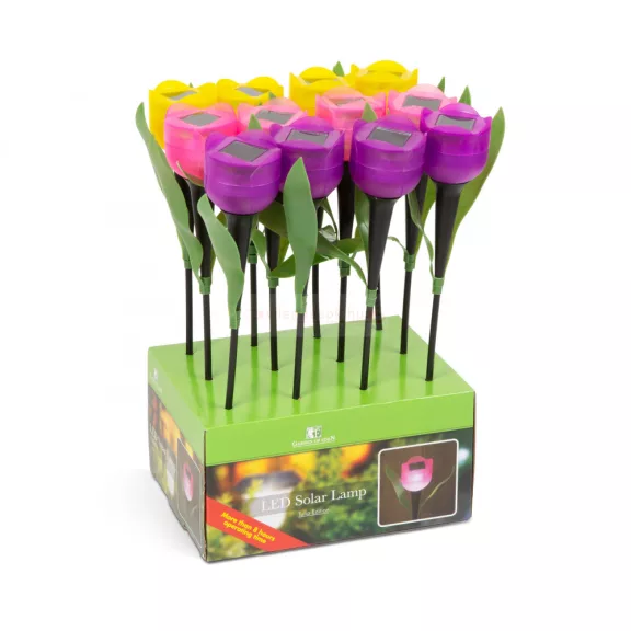 Leszúrható kerti LED tulipánlámpa 30cm