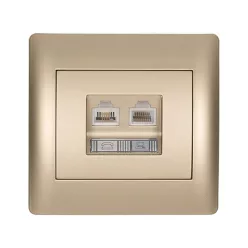   Rhyme telefon aljzat RJ11 számítógép aljzat RJ45 Pezsgő metál