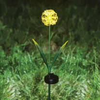   Leszúrható szolár virág - hortenzia - 2 féle - 25 melegfehér LED - 13 x 7 x 65 cm