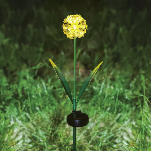 Leszúrható szolár virág - hortenzia - 2 féle - 25 melegfehér LED - 13 x 7 x 65 cm