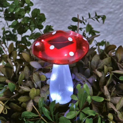 Leszúrható szolár gomba - 23,5 cm - 10 hidegfehér LED