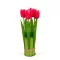 Műnövény dekoráció - tulipán - piros - 26 x 6,5 cm