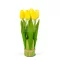 Műnövény dekoráció - tulipán - sárga - 26 x 6,5 cm