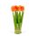 Műnövény dekoráció - tulipán - narancssárga - 26 x 6,5 cm
