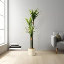 Műnövény dekoráció - Dracaena Marginata - zöld - 1,2 m