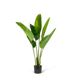 Műnövény dekoráció - banánlevél fa - zöld - 1,2 m