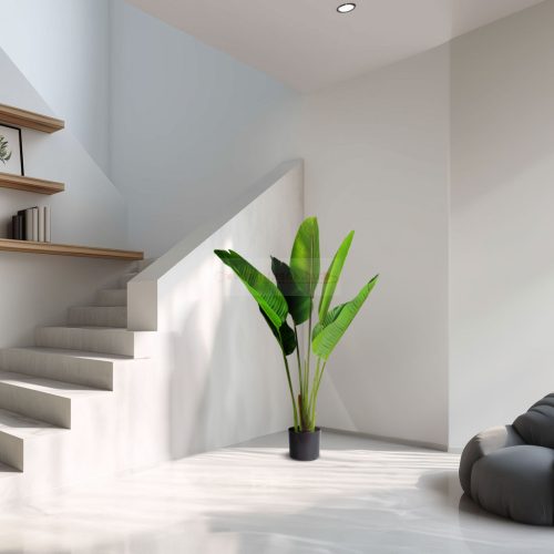 Műnövény dekoráció - banánlevél fa - zöld - 1,2 m