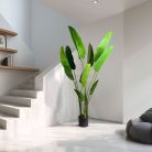 Műnövény dekoráció - banánlevél fa - zöld - 1,9 m