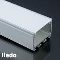 Alu profil eloxált Lumines (Iledo) LED szalaghoz, opál