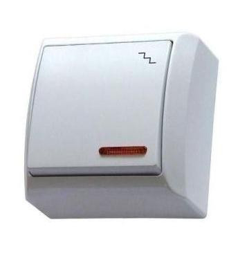 Mini falon kívüli alternatív kapcsoló(106) jelzőfényes fehér