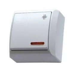   Mini falon kívüli keresztkapcsoló(107) jelzőfényes fehér