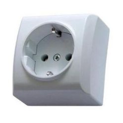 Mini falon kívüli földelt dugalj fehér