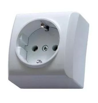 Mini falon kívüli földelt dugalj fehér